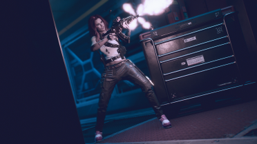 A separate wardrobe-men's and women's clothing library