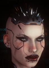 Metal spikes-hair-and metal caps for FemV