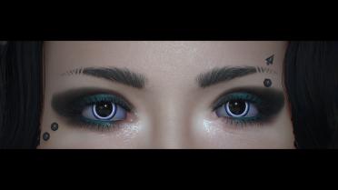 Kala's artistic eyebrows