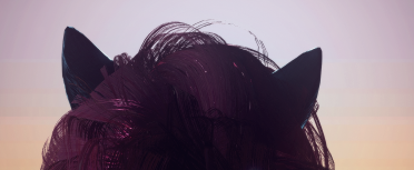 Cute ears of female V