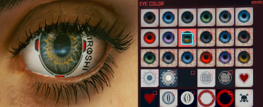 Rogue's eyes and makeover details