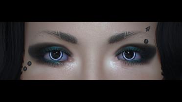 Kala's artistic eyebrows