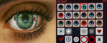 Rogue's eyes and makeover details