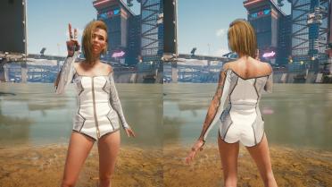 Full swimsuit, no tailoring