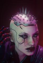 Metal spikes-hair-and metal caps for FemV