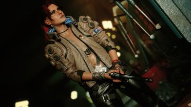 Photo mode pose-pistol suit 01