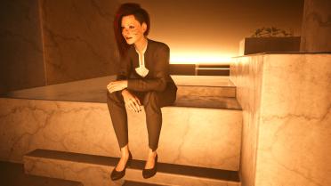 Ferret's posture and expression