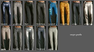 Lots of clothing color variants