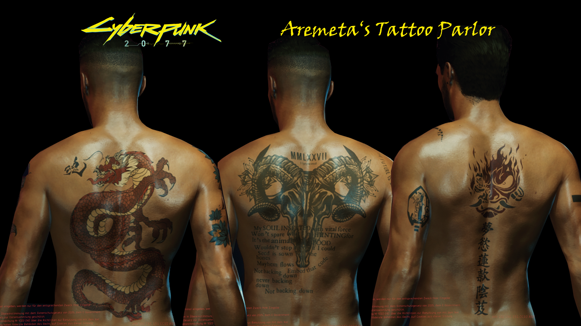 Aremeta s tattoo shop cyberpunk 2077 mods
