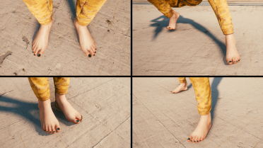 Female V's foot model