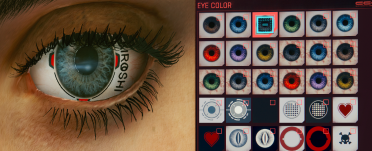 Rogue's eyes and makeover details