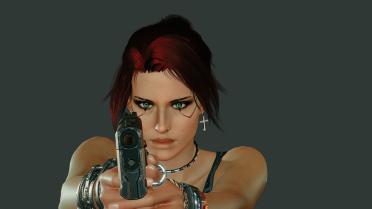 Photo mode pose-pistol suit 01