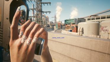 Female V nail texture