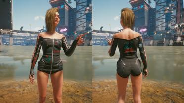 Full swimsuit, no tailoring