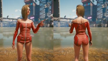 Full swimsuit, no tailoring