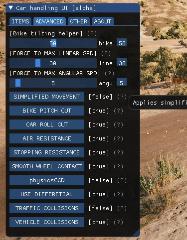 Car setting interface