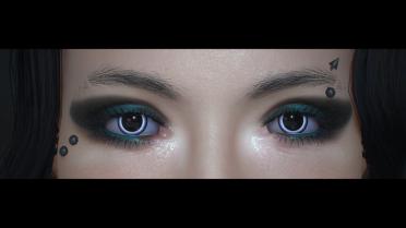 Kala's artistic eyebrows