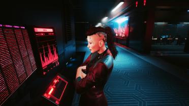 V hairstyle-shaved ponytail