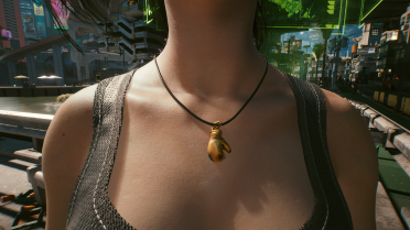 Female V Boxing Gloves Necklace