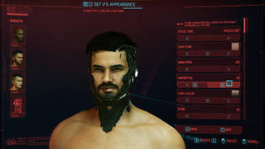 Men's V new hairstyles and modifications