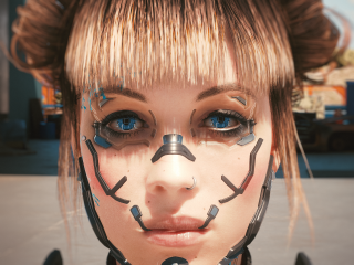 Subtle cyborg eyes