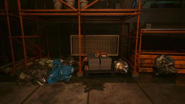 Night city garbage removal