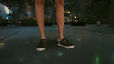 Mini skirt and sneakers