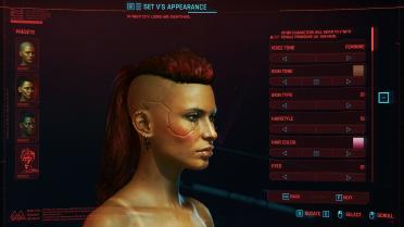 V hairstyle-shaved ponytail