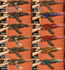 Iconic weapon texture swap