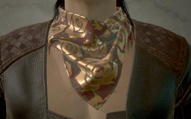 Men's V neck scarf