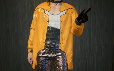 Men's V Long Side Loose Jacket