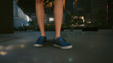 Mini skirt and sneakers