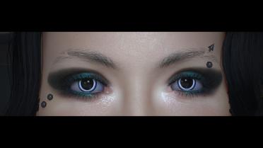 Kala's artistic eyebrows