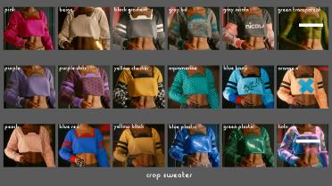 Lots of clothing color variants