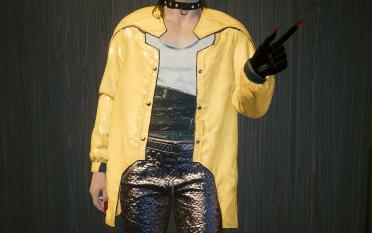 Men's V Long Side Loose Jacket