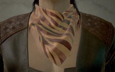 Men's V neck scarf