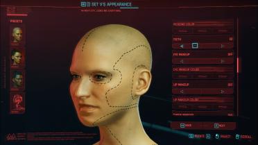 Cut line facial tattoo