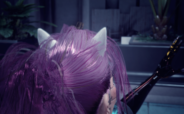 Cute ears of female V