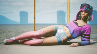 Kitty cat over the knee stockings