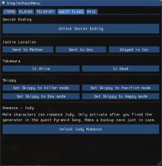 Simple cheat menu and hotkey