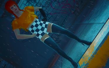 V-shaped men's high heels