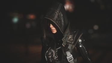 Ghost hood with hair