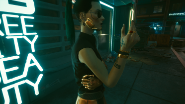 The player's Johnny tattoo