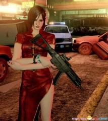 Resident Evil 6 Ada Wong Silver Grey & Red Cheongsam MOD