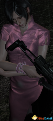 Resident Evil 6 Ada Pink Cheongsam and Black Long Stockings Mod