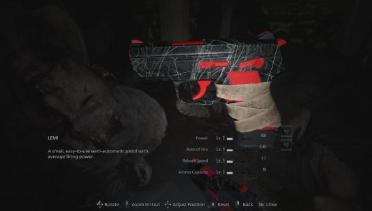Black and red starting pistol