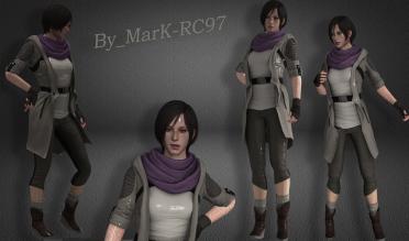 Resident Evil 6 Ada Gray Casual Hoodie MOD