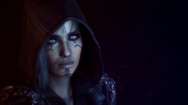 Ghost hood with hair