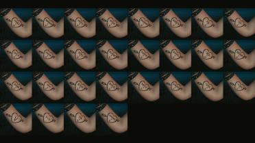 NPC + V Heart Tattoo