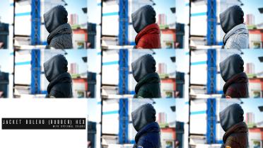 Jacket Bolero Rubber Material Hex Pattern